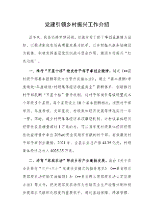 党建引领乡村振兴工作介绍.docx