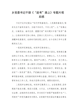乡党委书记干部《“赶考”路上》专题片观后感.docx