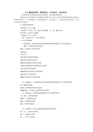 什么是国际标准-国标-行标-地标以及区别.docx