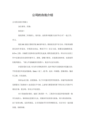 公司的自我介绍.docx