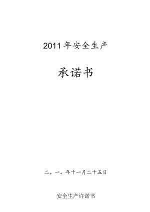某安环部长安全承诺书.docx