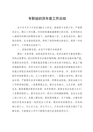 专职组织员年度工作总结.docx