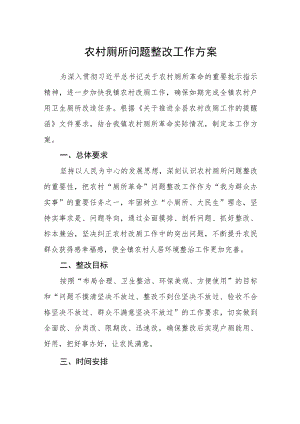 农村厕所问题整改工作方案.docx
