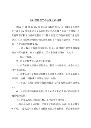 在社区矫正工作会议上的讲话.docx