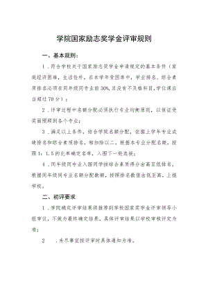 学院国家励志奖学金评审规则.docx