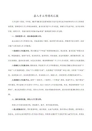 县人才工作情况汇报.docx
