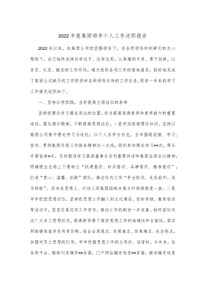 2022年度集团领导个人工作述职报告.docx