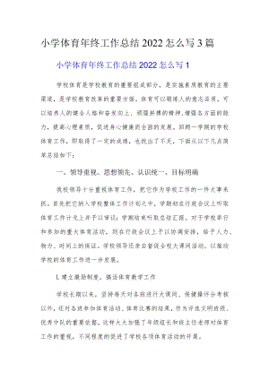 小学体育年终工作总结2022怎么写3篇.docx