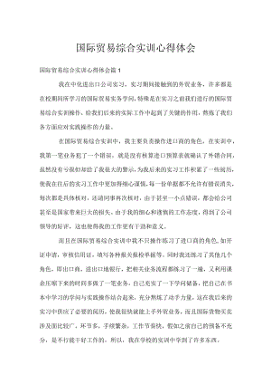 国际贸易综合实训心得体会.docx