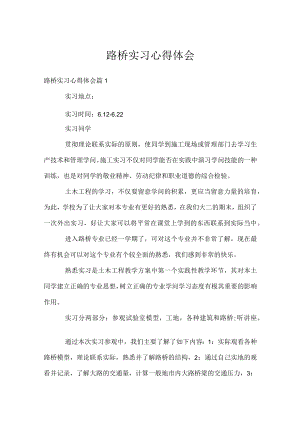 路桥实习心得体会.docx