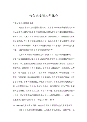气象站实训心得体会.docx