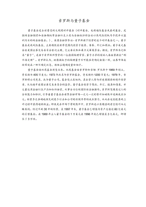 索罗斯与量子基金.docx