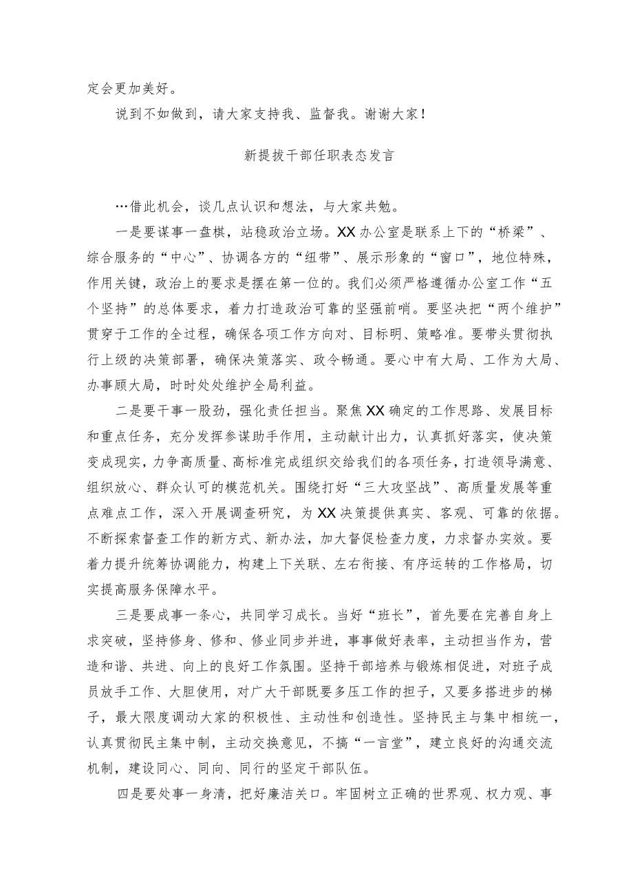 新提拔人员表态发言（精选）.docx_第2页