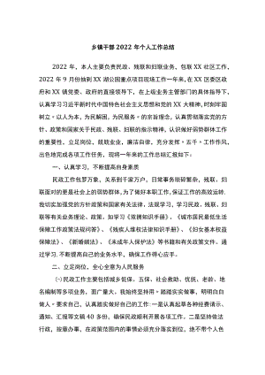 乡镇干部2022年个人工作总结.docx