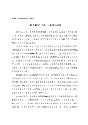 “发展壮大村集体经济”经验交流材料.docx