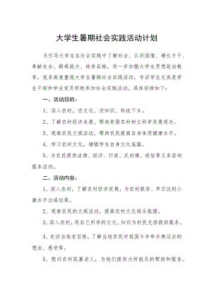 大学生暑期社会实践活动计划.docx