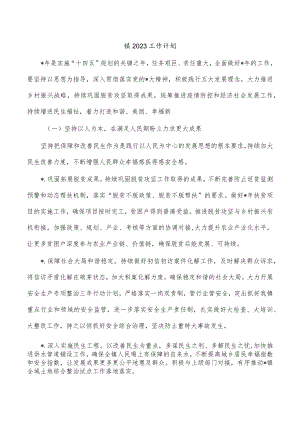 镇2023工作计划.docx