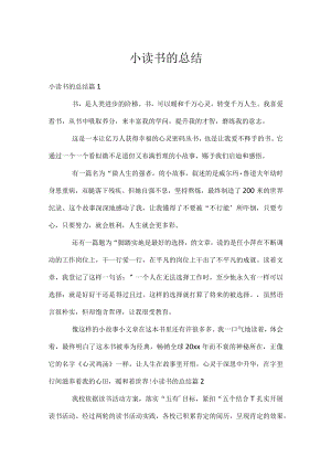 小读书的总结.docx