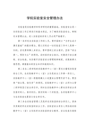 学院实验室安全管理办法.docx