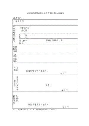 福建商学院创新创业教育实践基地申报表.docx
