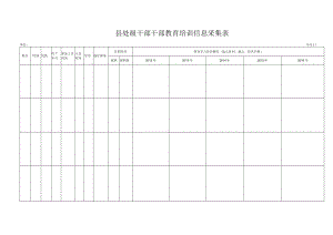 县处级干部干部教育培训信息采集表.docx