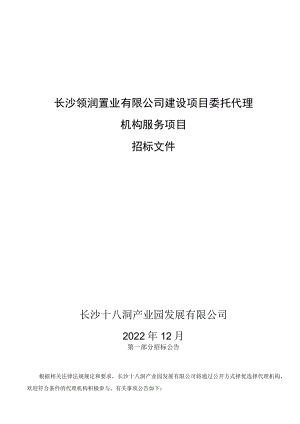 长沙领润置业有限公司建设项目委托代理机构服务项目.docx