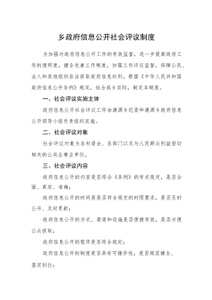 乡政府信息公开社会评议制度.docx