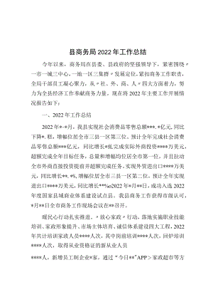 县商务局2022年工作总结.docx