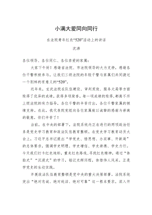 沈湧：在法院青年红色“520”活动上的讲话.docx