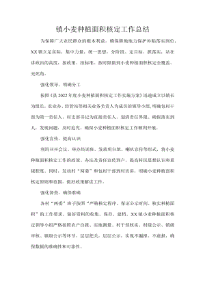 镇小麦种植面积核定工作总结.docx