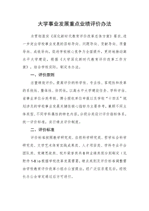 大学事业发展重点业绩评价办法.docx