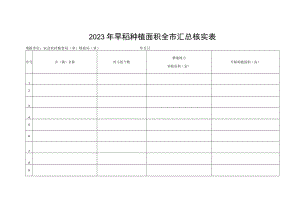 2023年早稻种植面积全市汇总核实表.docx