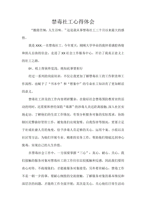 禁毒社工心得体会.docx