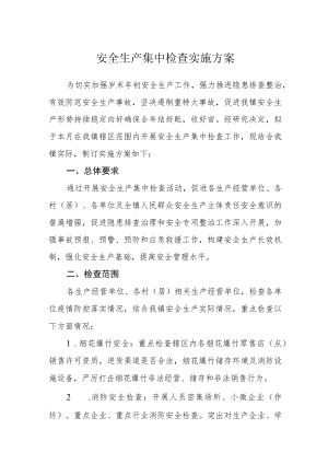 安全生产集中检查实施方案.docx