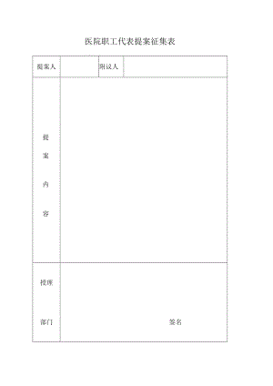 医院职工代表提案征集表.docx
