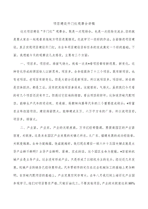 项目建设开门红观摩会讲稿.docx