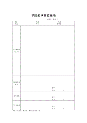 学院教学事故报表.docx