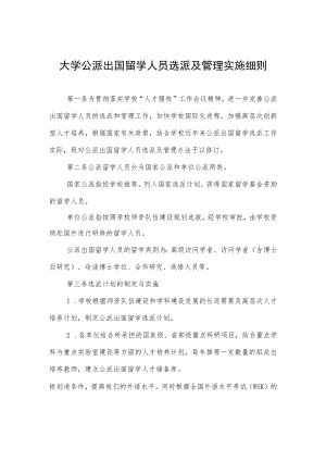 大学公派出国留学人员选派及管理实施细则.docx