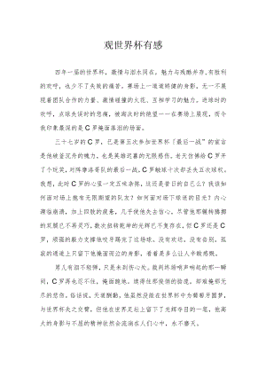 观世界杯有感.docx