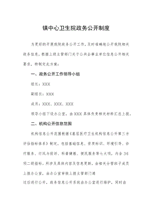 镇中心卫生院政务公开制度.docx
