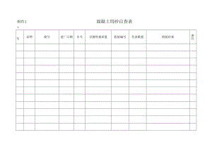 附件1：混凝土用砂自查表.docx