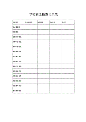 学校安全检查记录表.docx