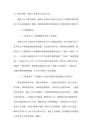 数字政府建设工作自查报告.docx