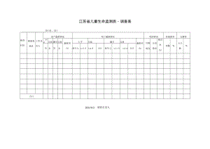 江苏省儿童生命监测质量调查表.docx