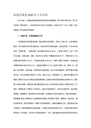 街道办事处2022年工作总结.docx