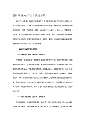 县财政局2022年工作情况总结.docx