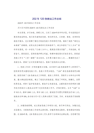 120急救站工作总结.docx