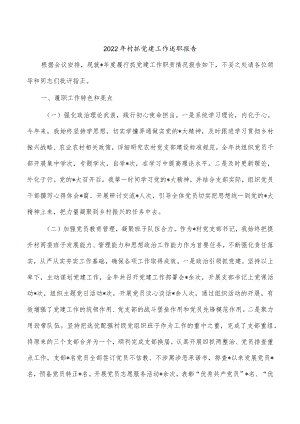 2022年村抓党建工作述职报告.docx