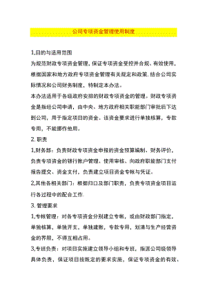 公司专项资金管理使用办法.docx