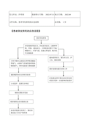 2022年9月《患者突发猝死的应急流程》.docx